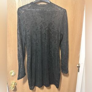 Elagant Sexy Lace Mini Long Sleve Dress